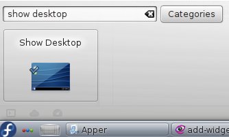 виджет "показать рабочий стол в KDE"
